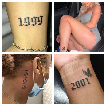 Numeric Temporary Tattoos